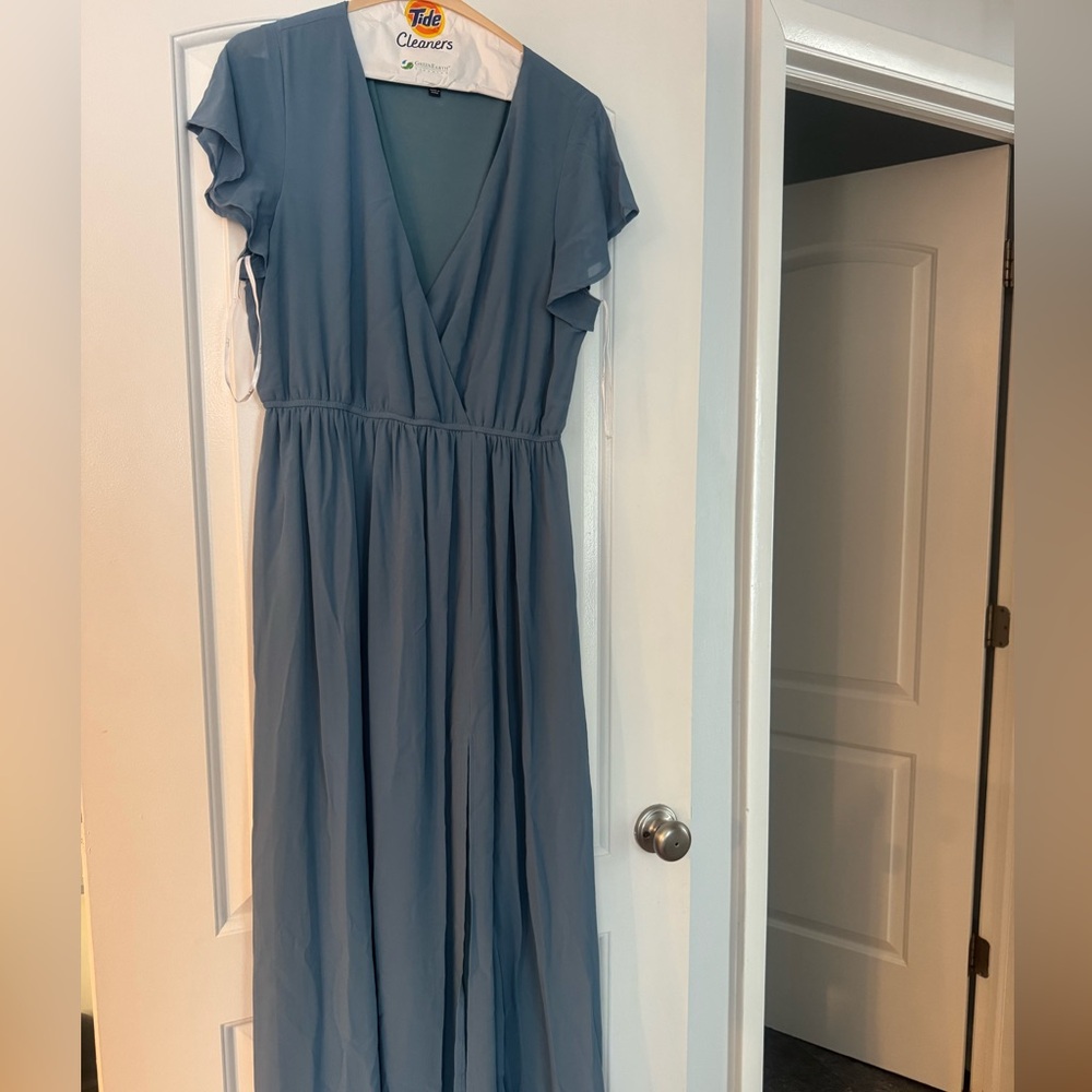 Lulu's Soft Blue Maxi Dress